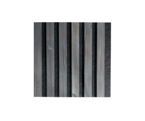 Natūralaus medžio sienų panelė 2700 x 300mm (Tamsiai pilkas-Juoda)